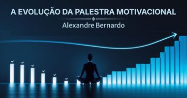 Imagem conceitual representando a evolução da palestra motivacional, da conscientização a autoconsciência.