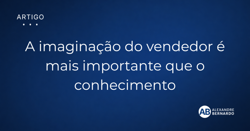 Imagem da capa do artigo de Alexandre Bernardo sobre a imaginação do vendedor