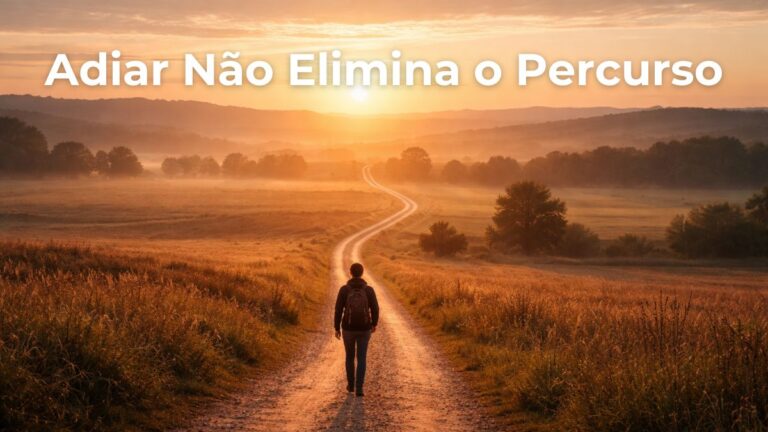 Caminho longo simbolizando construção de experiência profissional ao longo do tempo.