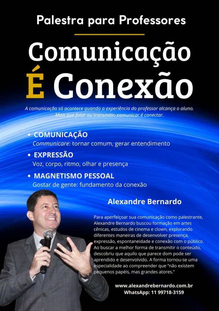 Palestra sobre comunicação para professores e palestrantes